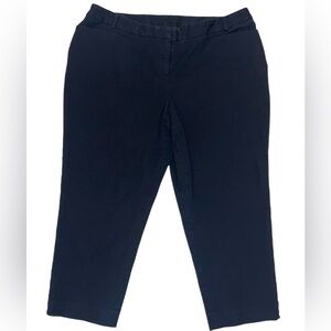 Lane Bryant Mid Rise Cotton Cropped Capri Dress Pants Sz 20